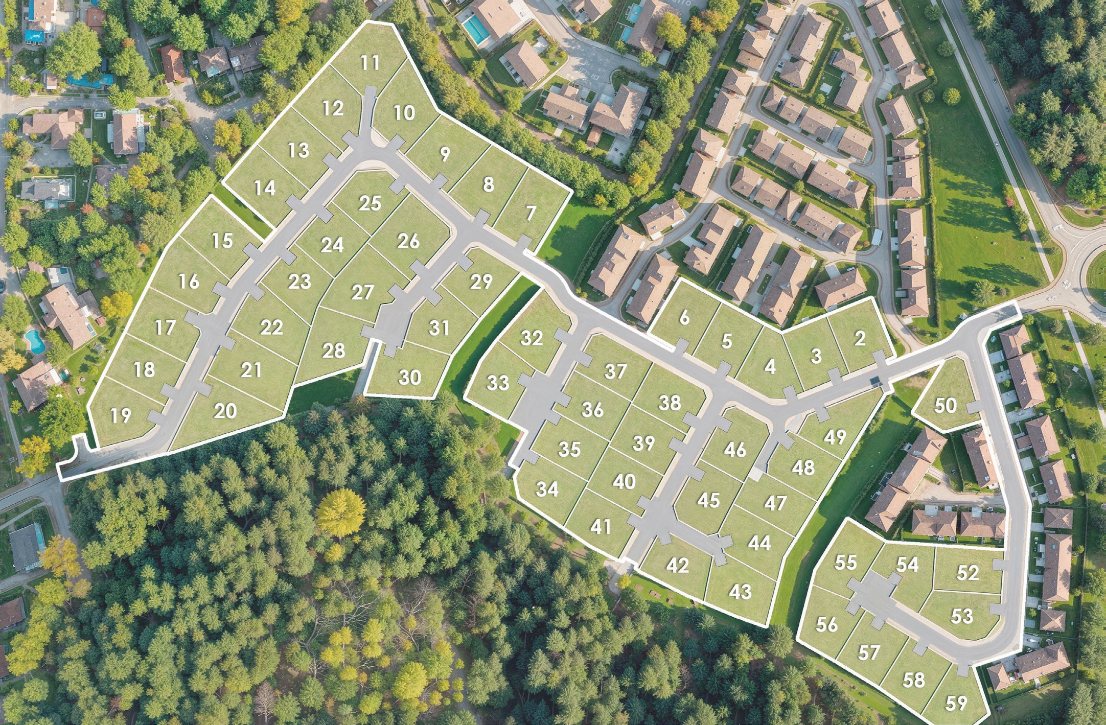 Plan des lots du Domaine Lartigue