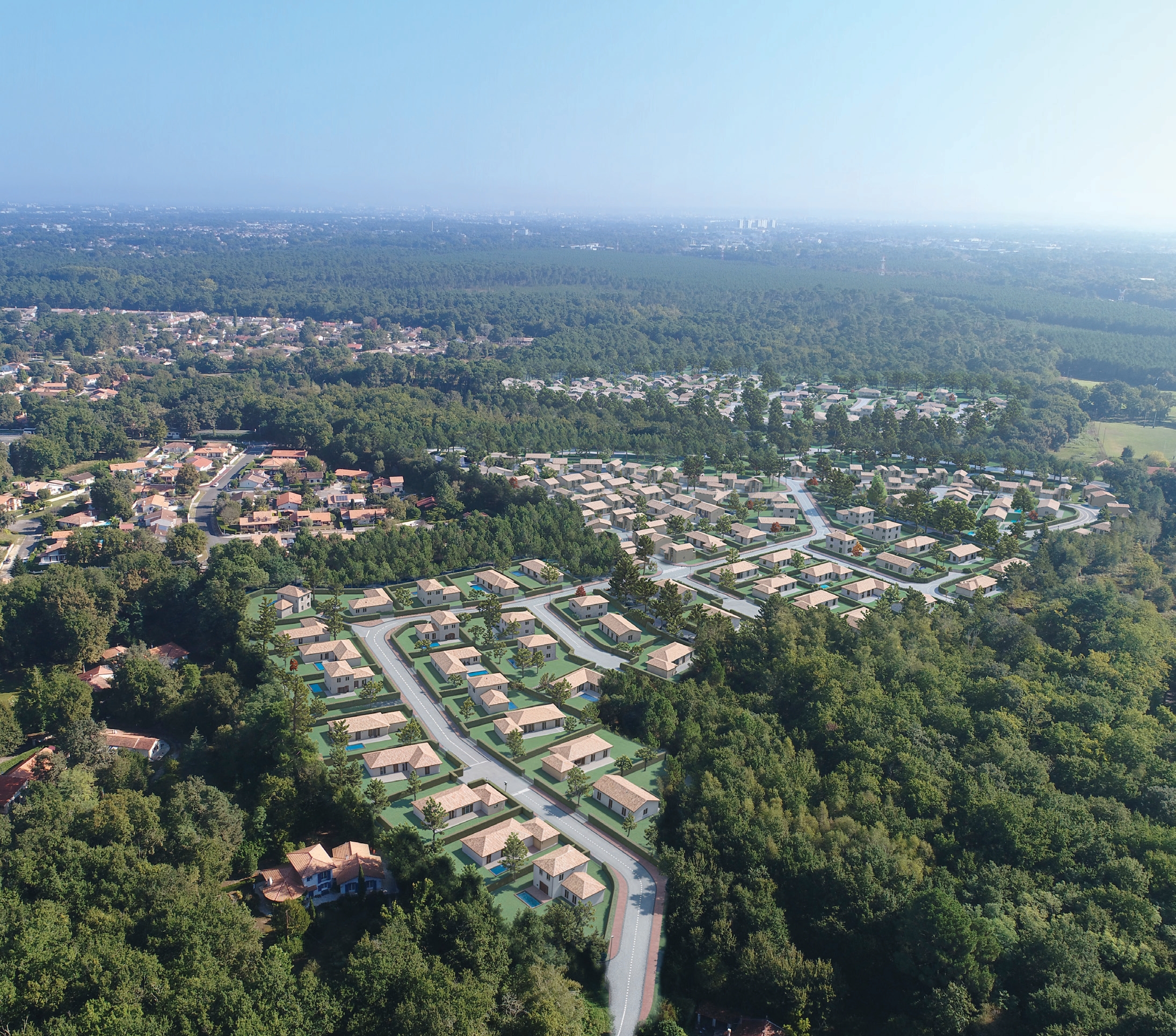 Vue aérienne du lotissement